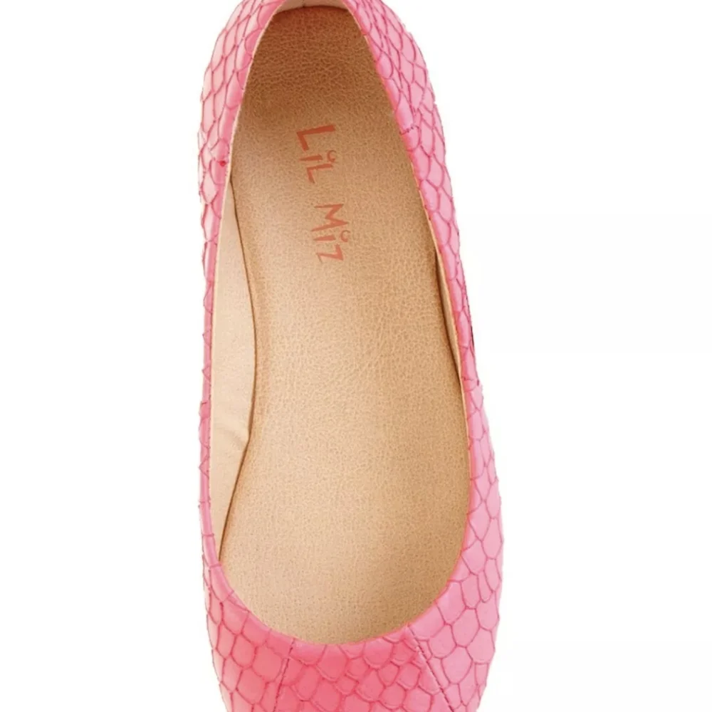 Lil Miz Girls Youth Size 1 Emilie Coral Flat Shoes